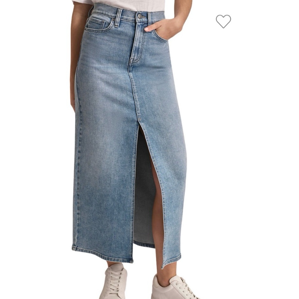 Dkny Classic Long Denim Skirt NWOT